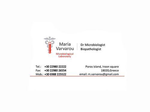 Dr. Maria Varvarou Microbiological Laboratory 