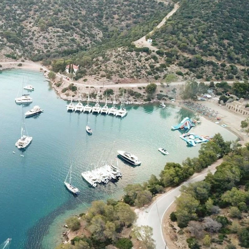 Russian Bay Beach Bar Poros