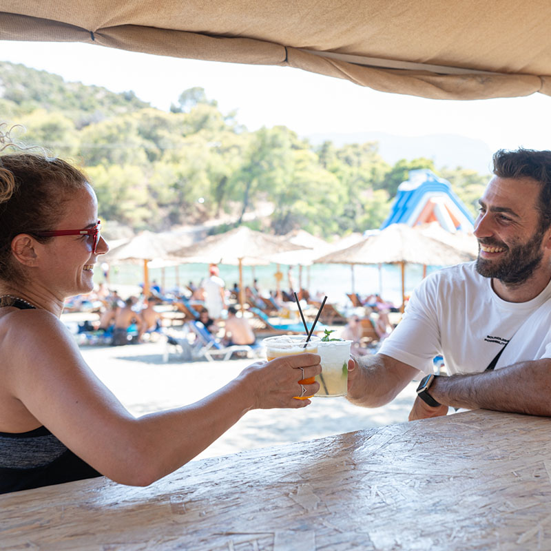 Russian Bay Beach Bar Poros